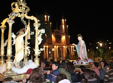 Peregrinos llegaron masivamente a Andacollo para participar de las celebraciones litúrgicas de Semana Santa