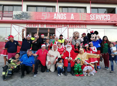 Bomberos impulsa campaña “Regala sonrisas en Navidad” para cumplir el sueño navideño de pequeños andacollinos
