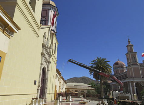 Culminan con éxito trabajos de instalación de campanas nuevas para el Santuario