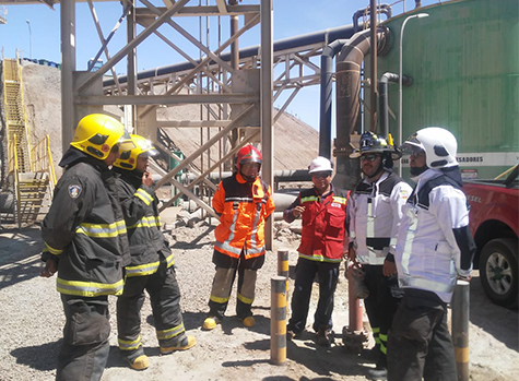 Cuerpo de Bomberos realiza inspección de prevención en Compañía Teck CDA