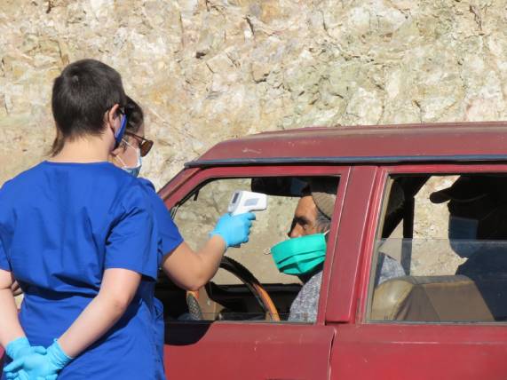 Se instala barrera sanitaria en acceso norte para prevenir contagios de Covid 19