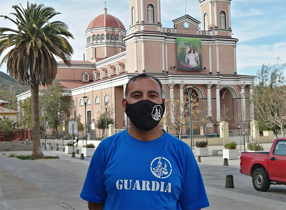 “Cuidémonos hoy día, para estar mañana a tus pies” es el lema de la Guardia del Santuario