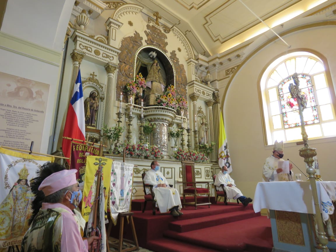 Fieles de la Virgen de Andacollo participaron de manera espiritual de las celebraciones litúrgicas de la Fiesta Grande