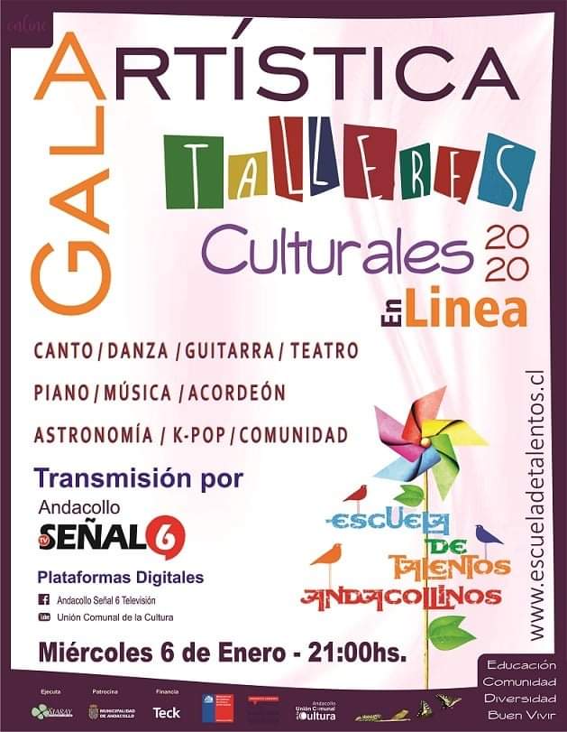 Escuela de talentos realizará esta noche su Sexta gala vía online