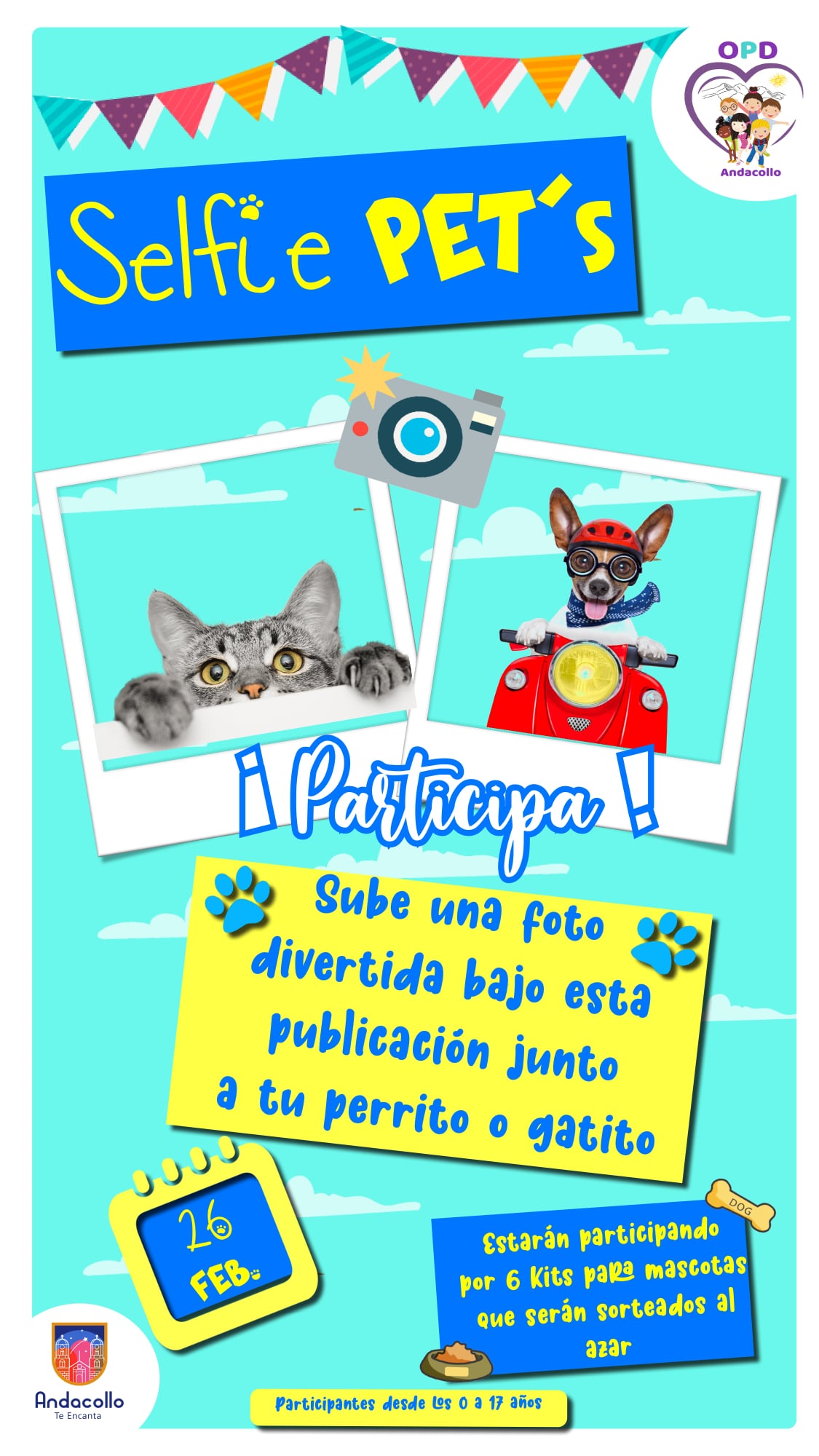 Municipio invita a participar de concurso de fotografías “Selfie Pets”