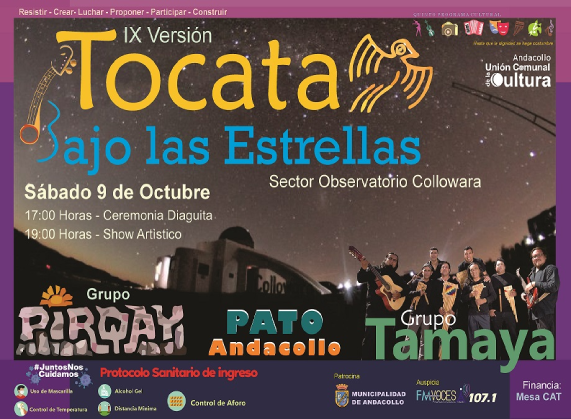 Novena Versión de “Tocata Bajo las Estrellas” será en el Collowara este sábado