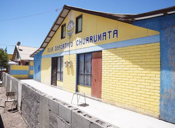 80% de avance presentan las obras de mejoramiento en sede de Club Deportivo Churrumata