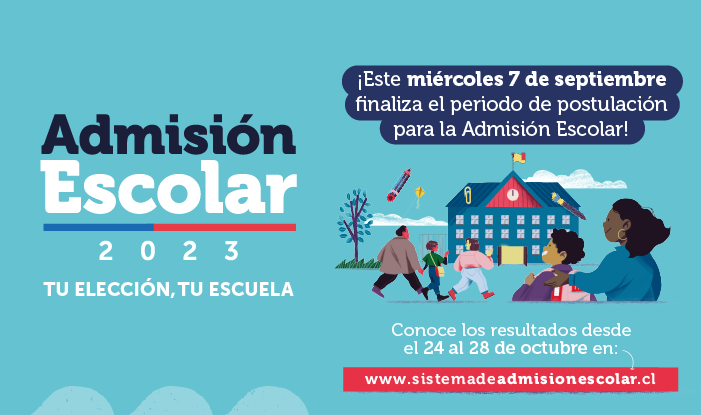 Hoy finaliza el período de postulación a la Admisión Escolar 2023