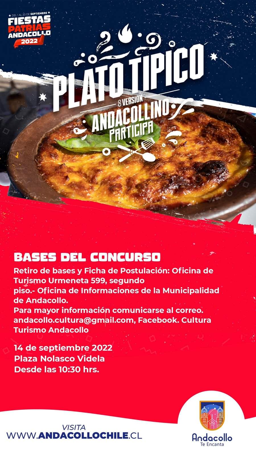 Hasta el lunes hay plazo para inscribirse en el “VIII Concurso Comunal de Plato Típico Andacollino”