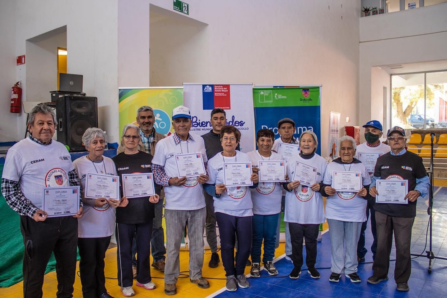 En Andacollo se realizaron olimpiadas deportivas y recreativas con los adultos mayores de la comuna