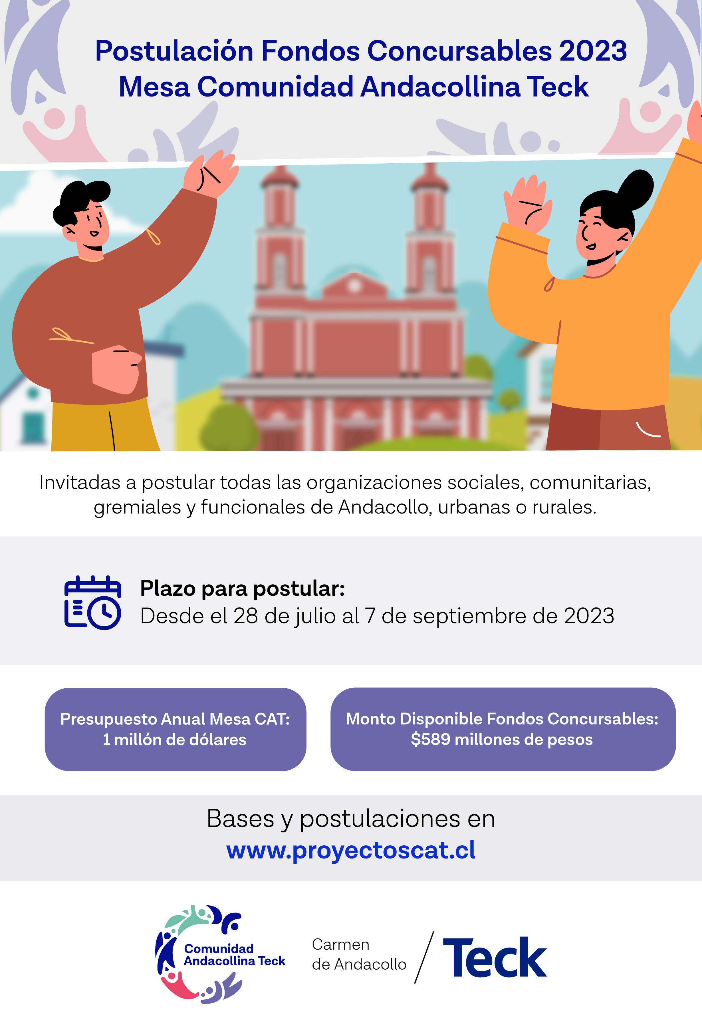 Comienzan postulaciones para los Proyectos de la Comunidad Andacollina Teck (CAT) 2023