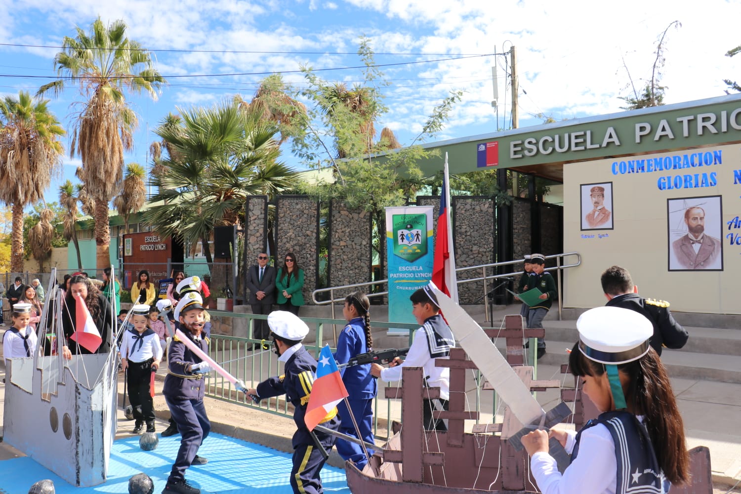 Escuela Patricio Lynch de Andacollo realizó desfile en conmemoración del 21 de mayo