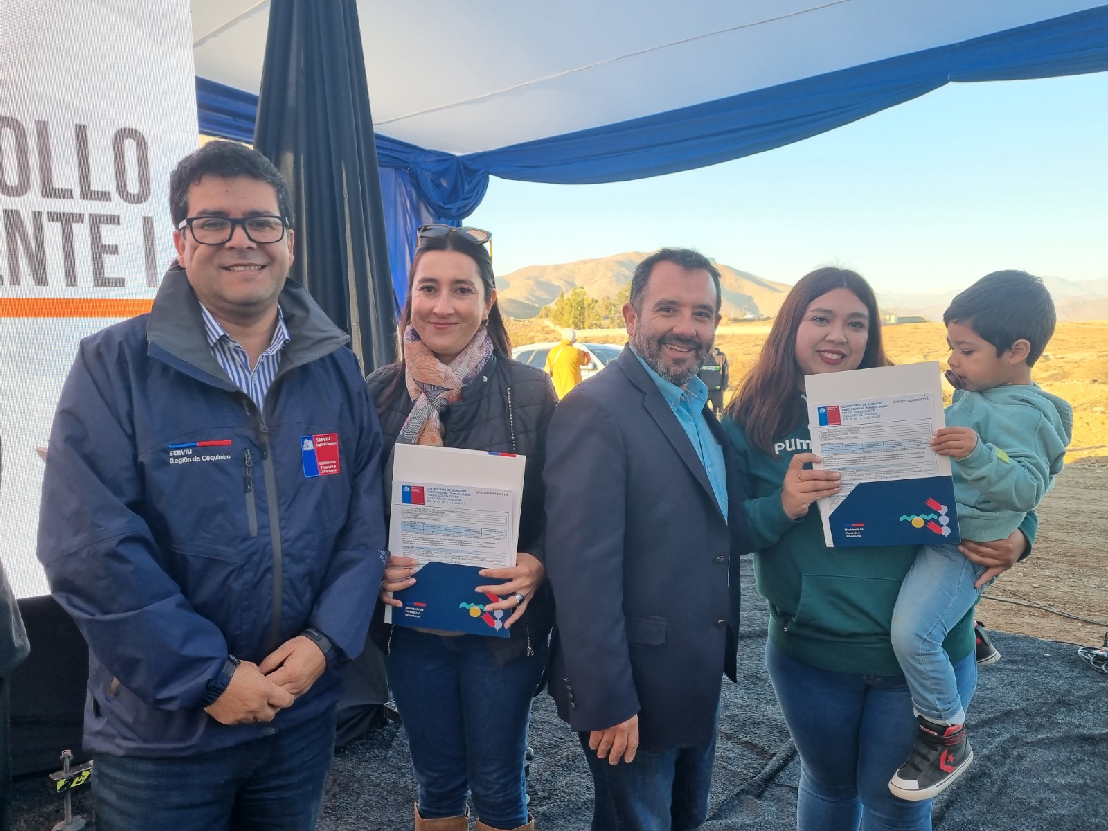 Ceremonia de primera piedra marca el inicio de obras del proyecto habitacional Andacollo Oriente I