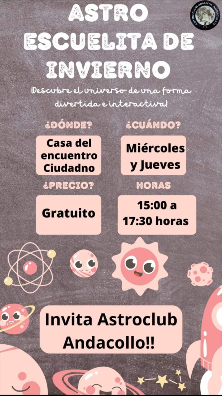 Astro Escuelita de Invierno invita a niños y niñas de Andacollo a conocer el universo de forma divertida e interactiva