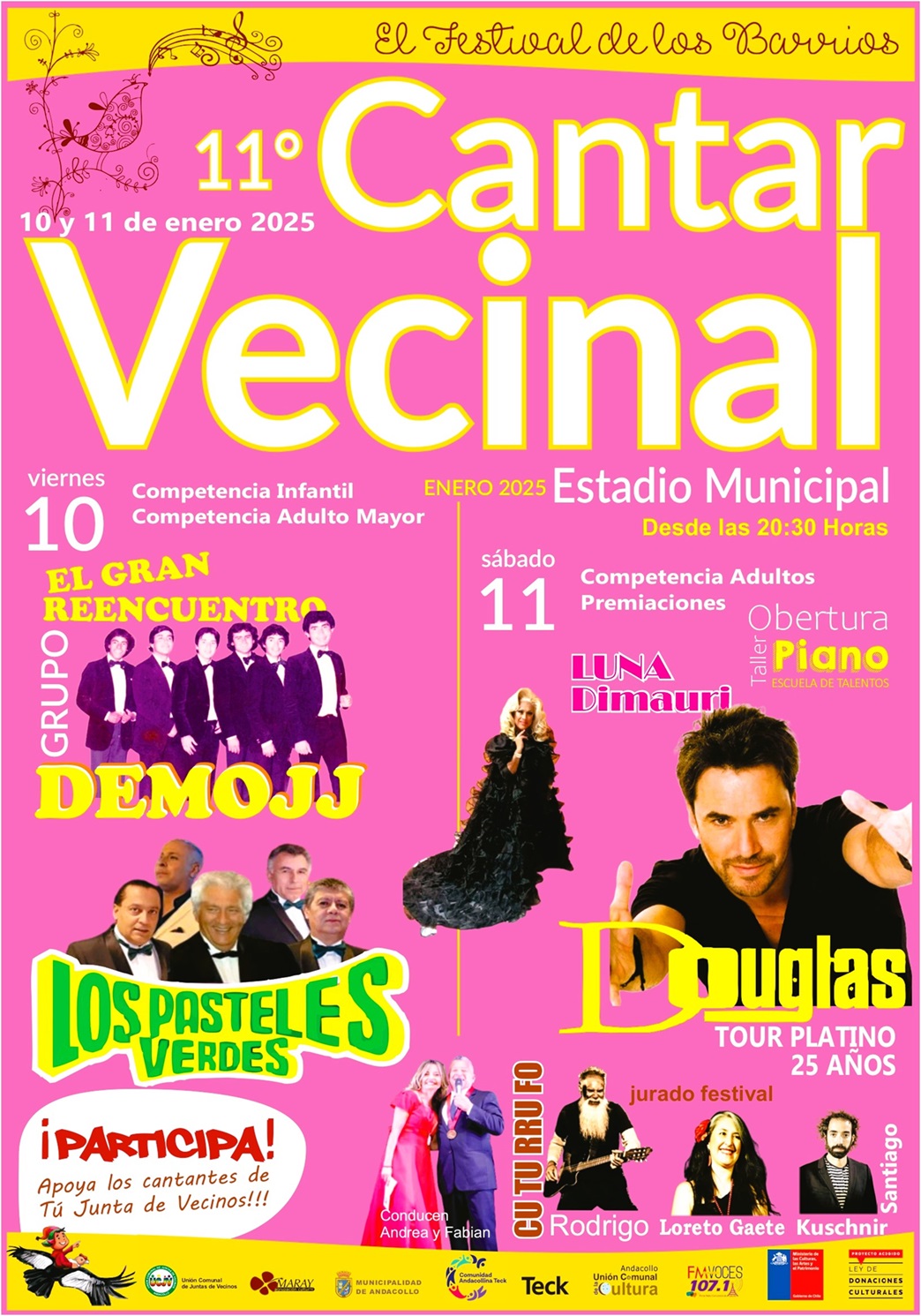 El XI Cantar Vecinal, confirma su parrilla de artistas