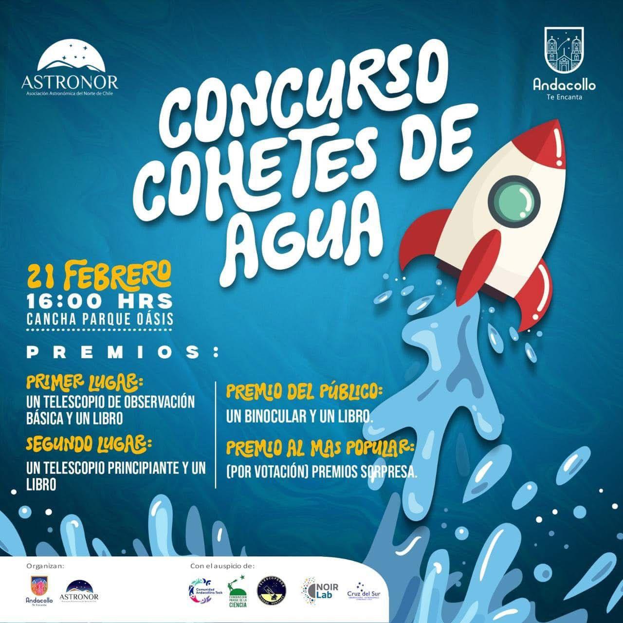 Este viernes se realizará innovador concurso de cohetes de agua en Andacollo